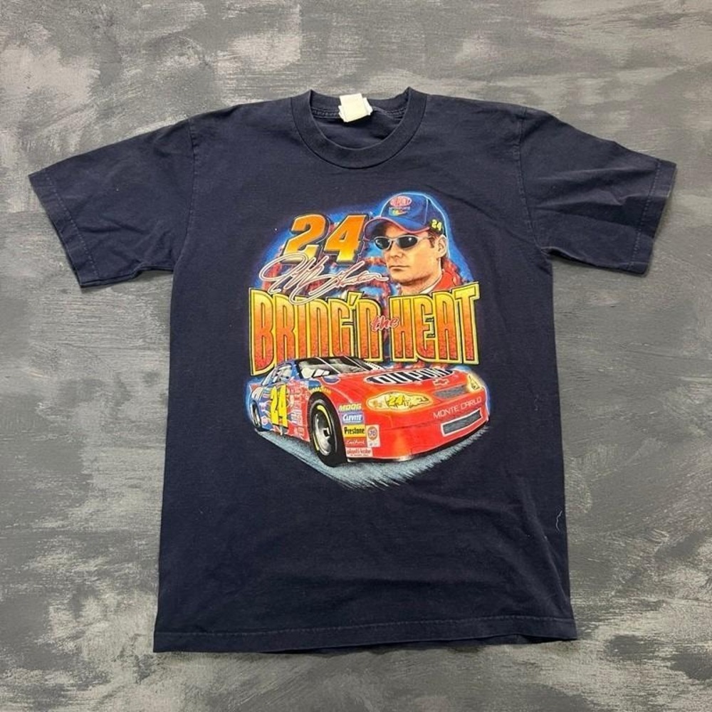 Vintage Jeff Gordon Shirt Mens Medium Blue 1990s Nascar